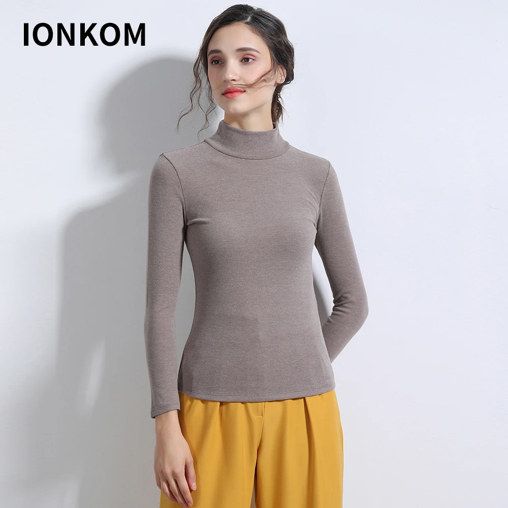 Женская водолазка с длинным рукавом IONKOM Highstreet элегантная теплая облегающая