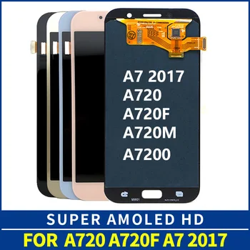 

org For SAMSUNG GALAXY A7 2017 A720 A720F SM-A720F LCD Display Touch Screen Digitizer Assembly Replacement For SAMSUNG A720 LCD