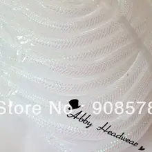 Трубчатый кринолин белый мерцающий-16 мм-60 ярдов Crin Cyberlox стрейч-трубки