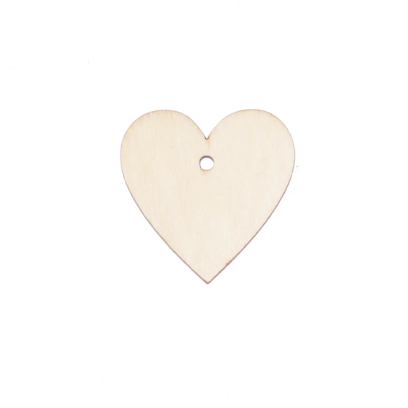 100 шт 10 мм 20 мм деревянные украшения в форме сердца с отверстием в форме s маленькая мини форма ремесло для домашней вечеринки на день рождения Свадебные украшения