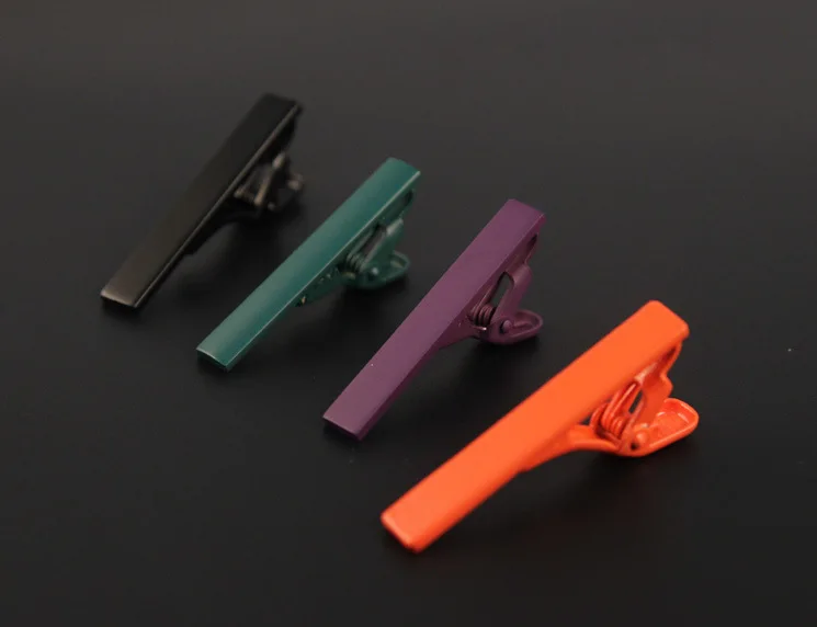 

Colorful Tie Clips for Men High Quality Slim Skinny Clip for Ties New Designer Red Yellow Green Bar Wedding Small