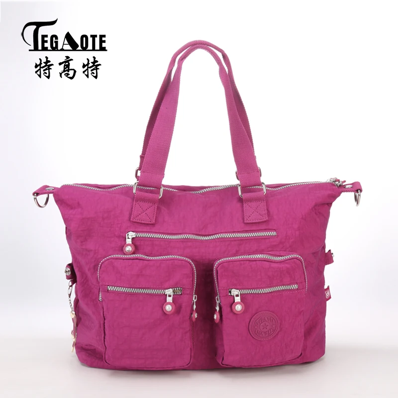 TEGAOTE النساء حقيبة ساعي السيدات حقائب كروسبودي للماء حقائب نايلون كبير الأعلى مقبض حقيبة كتف الإناث بولسا Feminina