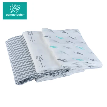

EGMAOBABY 1pcs/Lot 120*120 Muslin Baby Swaddling Blanket Newborn Infant 100% Cotton Swaddle Towel Random Delivery Baby Swaddle