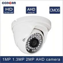 CCDCAM 1 MP 1.3 MP 2 Magepixel CCTV AHD HD Plastic Dome Camera for surveillance CCTV system