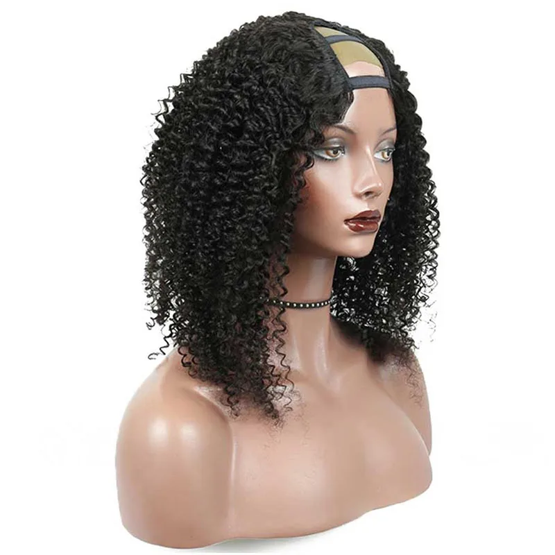Harga U Bagian Wig untuk Wanita Brasil Keriting Keriting U Bagian Rambut Manusia Wig 130% Density Anda Mungkin Produk Remy rambut