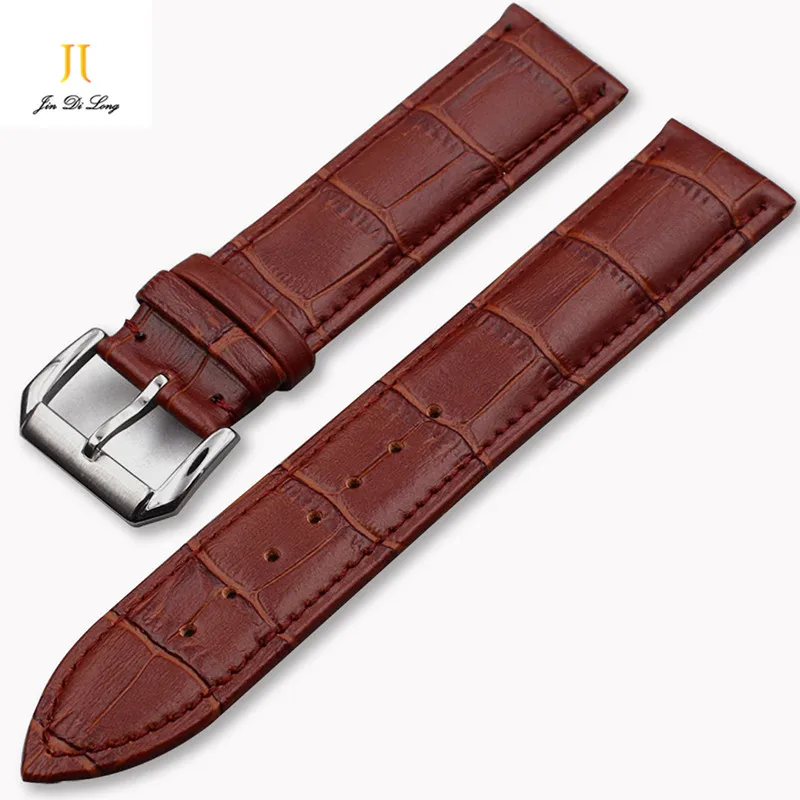 

New Watch Band Genuine Leather straps 10mm 12mm 14mm 16mm 18mm 20mm 22mm 24mm bracelets 2018 High Quality 3 colors Watchbands