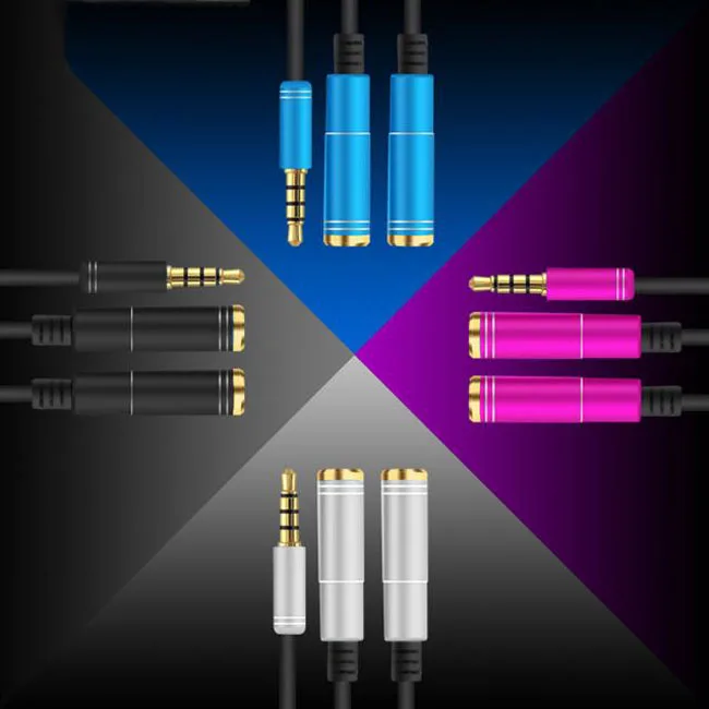 Хит 3,5 мм 1 до 2 двойной Y сплиттер кабель адаптер наушники для пары девушки портативный высокое качество Handfree стерео музыка