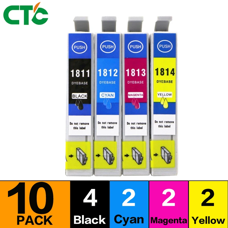 

10X 18XL Ink Cartridges Compatible for XP215 XP202 XP305 XP312 XP315 XP412 XP202 XP205 XP30 XP305 XP405 XP415 Inkjet Printer