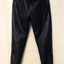 27-44! мужские брюки из искусственной кожи для похудения, с застежкой-молнией, сшитые в стиле хип-хоп кожаные штаны с маленькими ногами