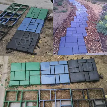 

HiMISS Pavement Mold Path Maker Paving Concrete Mold Tiles Mould for Garden Path Paving Mold