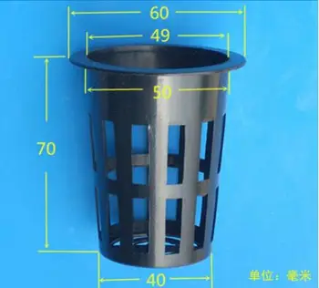 

50pcs/lot,50#.black color,Colonization basket,Soilless cultivation planting Hydroponics vegetable water balcony