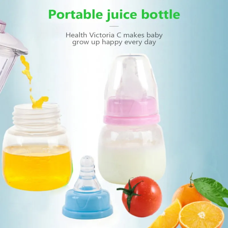 

100%Brand New Infant PP 60ML Portable Bottle Feeder Months Nursing Mini 0-18 Milk Hardness Baby Juice