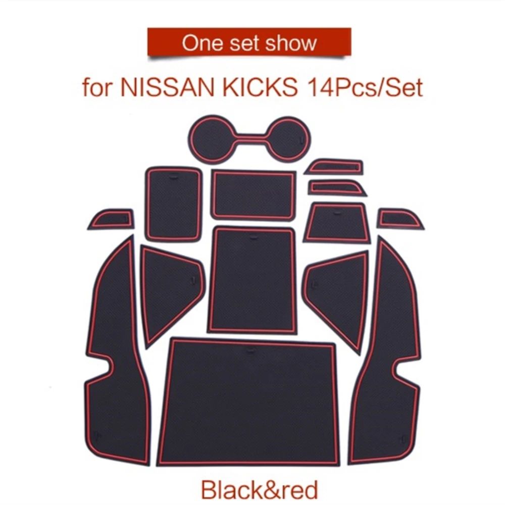 Muchkey автомобиля ворота игровые коврики для NISSAN ногами красный/белый 14 шт.