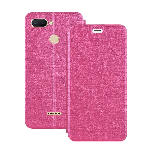 Xiaomi Redmi 6 case Luxury PU leather soft TPU stand cover flip case