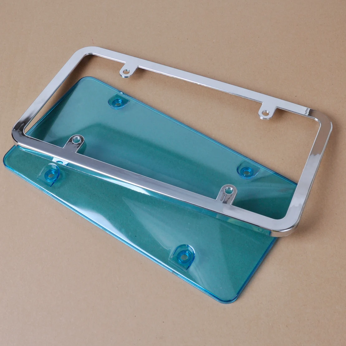 

CITALL Chrome License Plate Frame Combination Universal for For Audi Q5 BMW F10 VW Golf Kia Soul Toyota Camry Mercedes-Benz