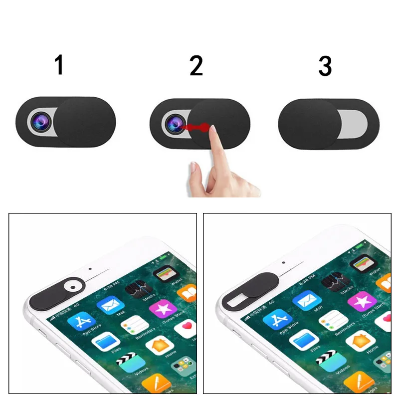 

1/2/5 Pcs WebCams Cover Shutter Magnet Slider Plastic Camera Cover for Macbook IPhone Laptops Phone Webcam Lens Covers