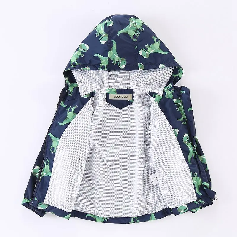 COOTELILI 80-120cm Kawaii Dinosaur Baby girls Clothes Fall Hoooded Kids Boys Jacket Breathable Children Outerwear & Coats (3)