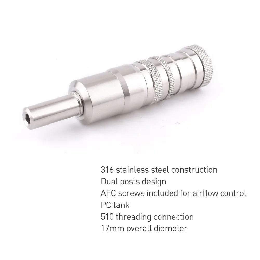 Испаритель Volcanee Shenray FEV VS Style RTA перестроенный бак 17 мм 316 SS для резьбы 510 боксмод
