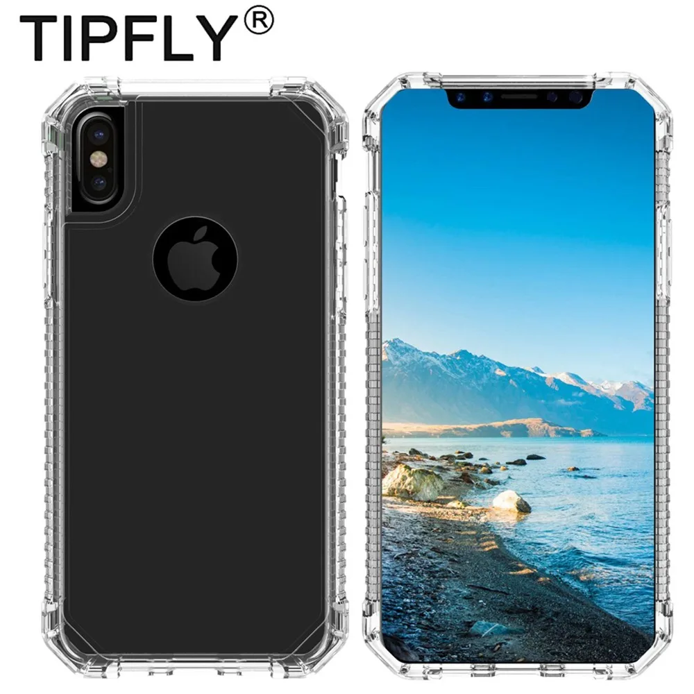 TIPFLY For Apple iPhone X Case Corner Protection Anti knock Soft TPU