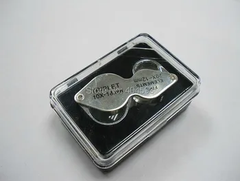 

10x20x Dual Jewelers Eye Loupe Magnifying Magnifier gem free shipping