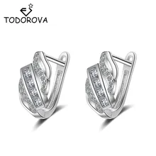 Todorova высокое качество маленькие серьги-кольца для женщин Кристалл Циркон серьги подарок на день Святого Валентина ювелирные серьги