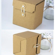 9x8x10 см крафт бумаги Винтаж бутик гофрированные картонные коробки/Упаковка Craft Box, раза картонные коробки