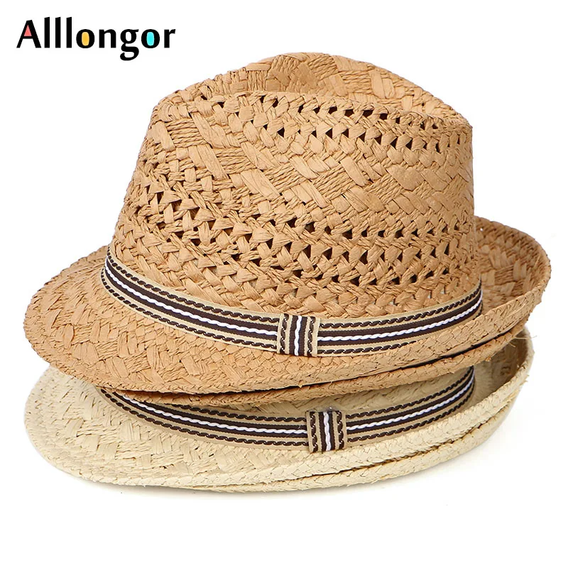 

Summer Panama Straw Hat Men 2019 Cowboy Hats Solid Women Unisex Beach Caps Sun Hats sombrero mujer chapeu fedora Hat