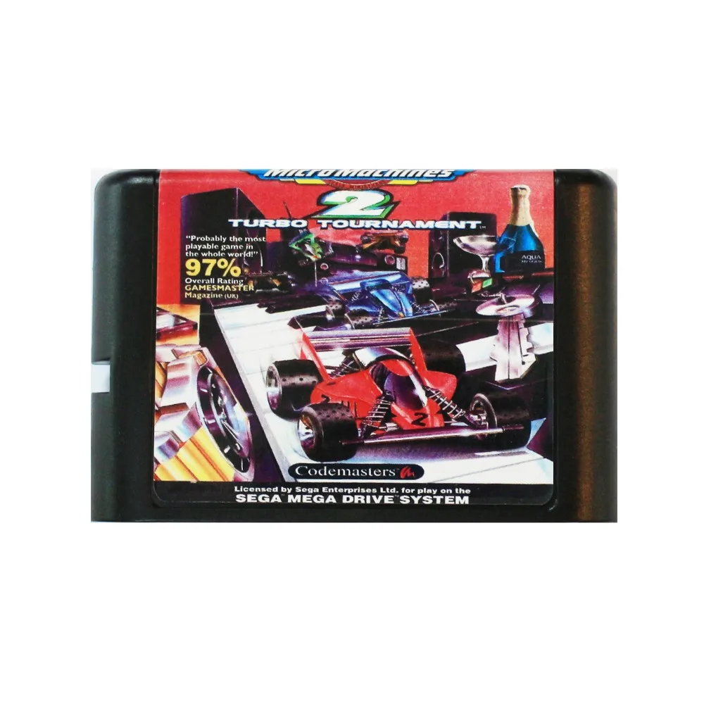 Микро машины 2 турбо турнир 16 бит MD игровая карта для Sega Mega Drive SEGA Genesis|Картриджи| |