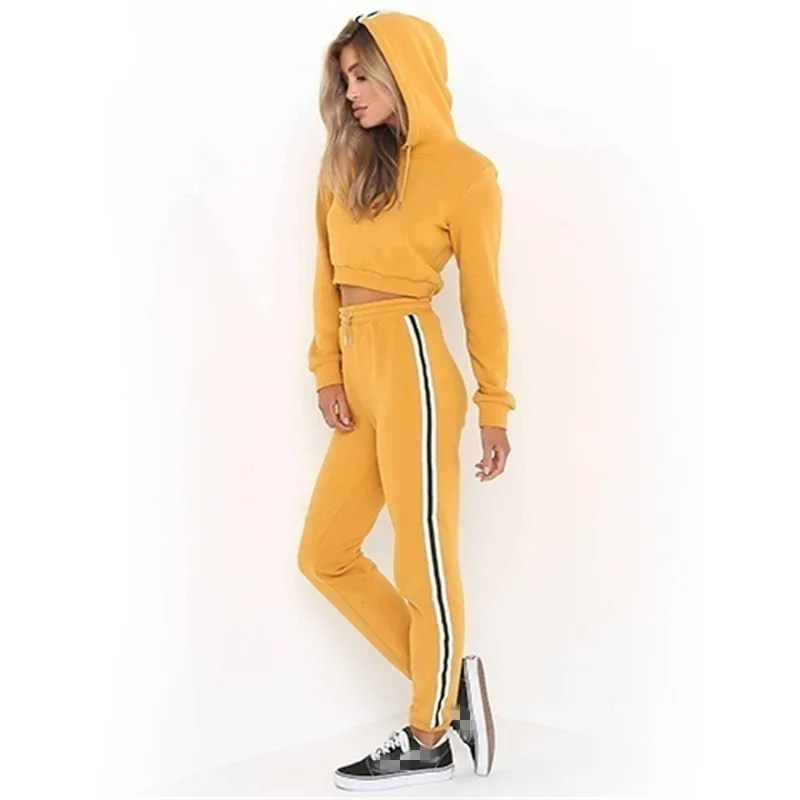

ZOGAA Spring Autumn Women Sport Suit Ladies Fashion Hoodies 2 Pieces Set Female Casual Solid Sexy Tracksuit 2019 New