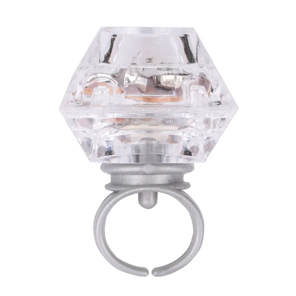 

Multicolor Plastic Decoration Collection Luminous Ring Sparkly Diamond Ring Small Luminous Diamond Ring Toy Durable