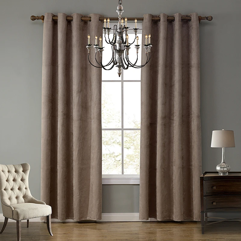 

Solid Color Velvet Curtains for Living Room Finished Drapes Blinds Window Curtains for Bedroom Modern Blackout Curtains