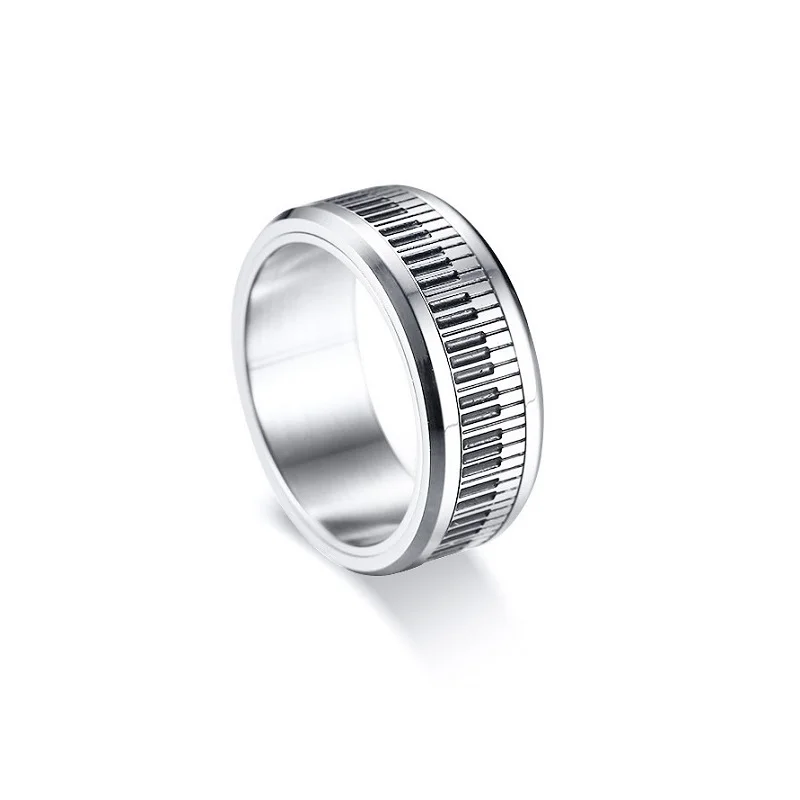 

Recommend Top Quality Simple Stainless Steel Silver Color Men Ring Jewelry Ring Man Wholesale Spinner Ring Size 8 9 10 11 12