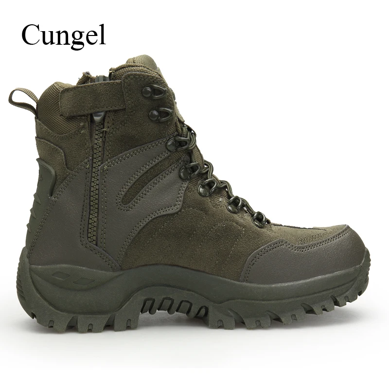  Cungel Sneakers men Military tactical boots Outdoor Hiking shoes Anti-skid Army Desert Combat ankle