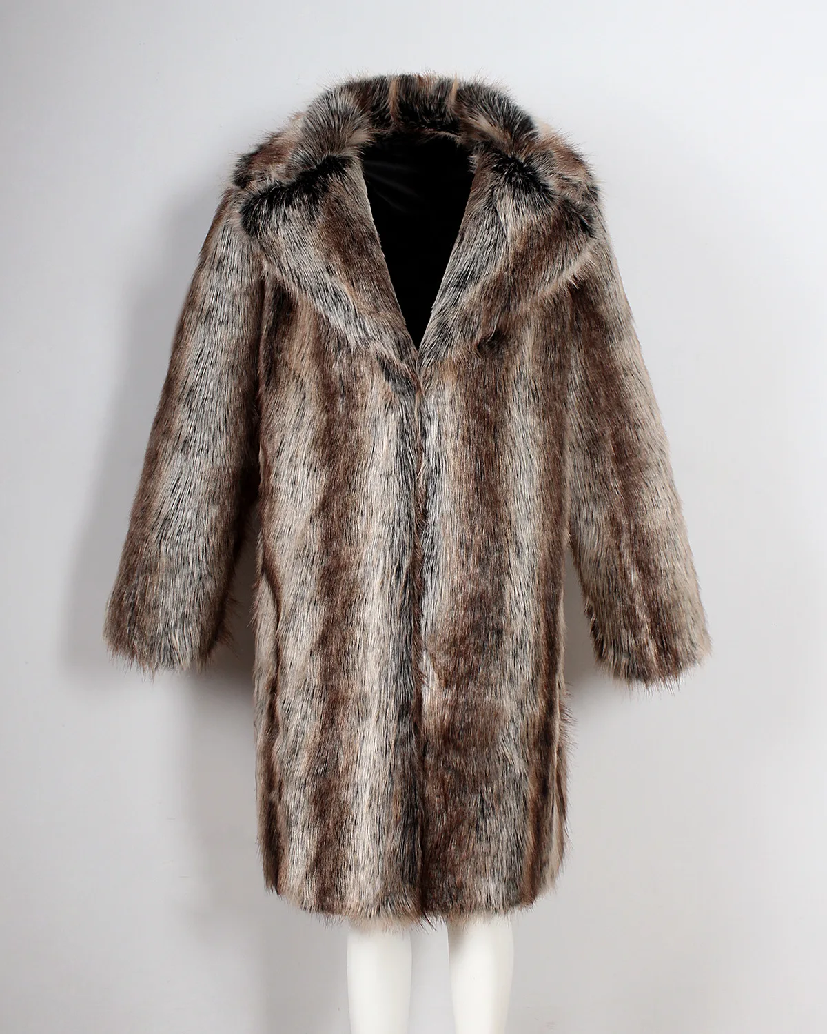 Брендовая мужская зимняя куртка из искусственного меха с градиентом, Длинная ветровка в деловом стиле, норковая Толстая теплая официальная Мужская Роскошная Шуба - Цвет: Fur color