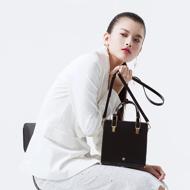 

Cowhide split leather handbag tote bag women's shoulder bag women leather handbag box hard shape small fashion handbag women bag