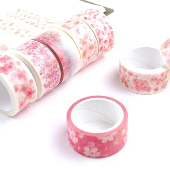 

8 Rolls Different Styles Japanese Cherry blossoms Washi Tape Sakura Masking Tape Kawaii DIY Decorative Sticker