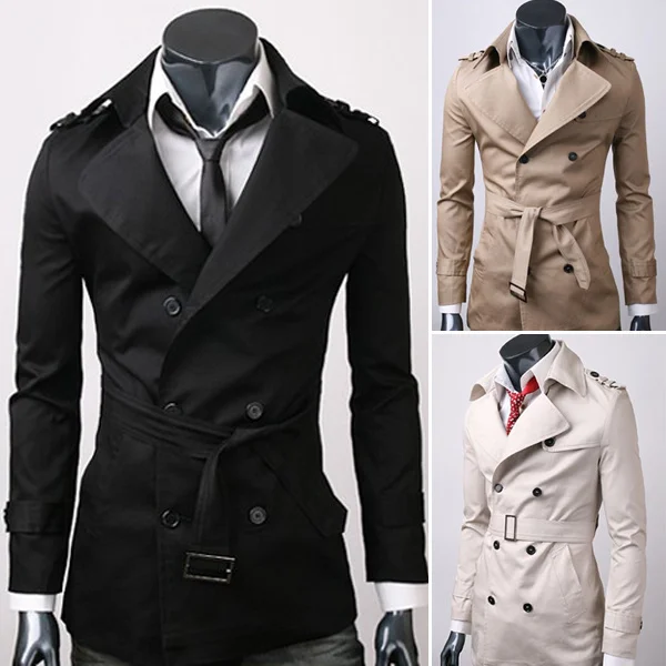 Aliexpress.com : Buy 2015 Trench Coat Men Double Breasted Slim ...