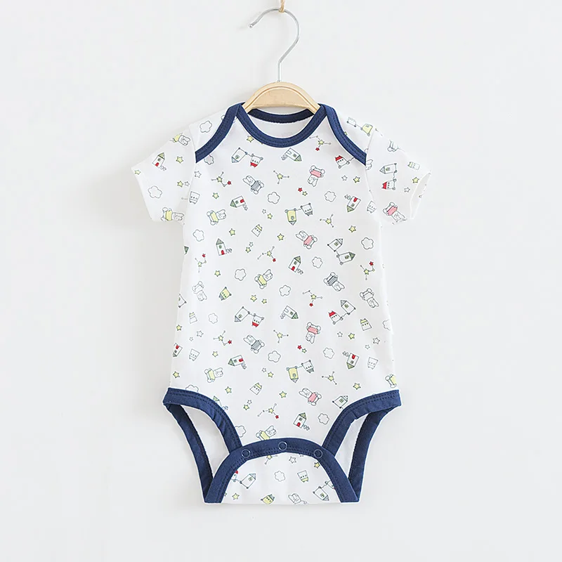 Baby Bodysuit Boys 100 Cotton Summer Infant Jumpsuit Print Patten Boy