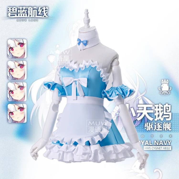 

Anime! Azur Lane Cygnet Changing Lolita Maid Dress Cute Sexy Uniform Cosplay Costume Halloween For Women NEW Free Shipping