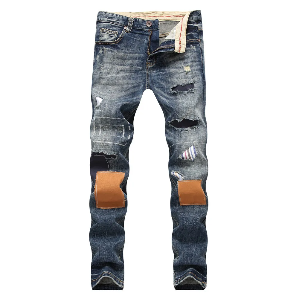 Buy High End Denim slim jeans men Hip Hop Mens Jeans