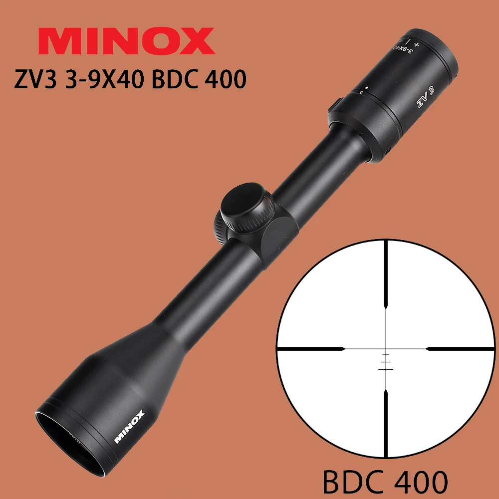 

MINOX ZV 3 3-9X40 Tactical Optical Sights BDC 400 Wire Reticle Riflescope Long Eye Relief for Hunting Airsoft Rifle Scope