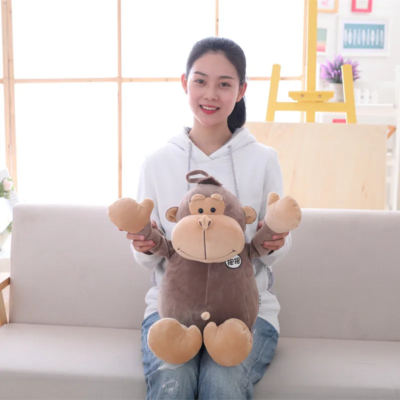 

New 1pc 45cm Lovely Gorilla Plush Toy Soft Stuffed Animal Orangutan Doll Cute Cartoon Baby Toy Nap Pillow Creative Kids Gift Hot