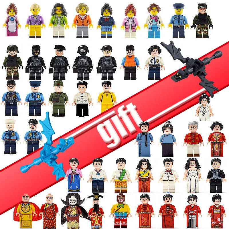 

Hot Sale Action Figures Blocks Compatible With legoING Friend Figures Animal Train Building Blocks Education Toys For Kids