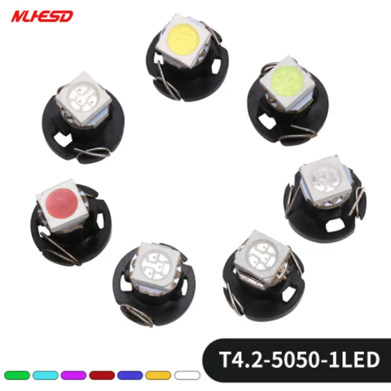 100X T4 t4.2 5050 SMD 12 V Приборная панель лампа NEO автомобиль светодиодные лампы приборной