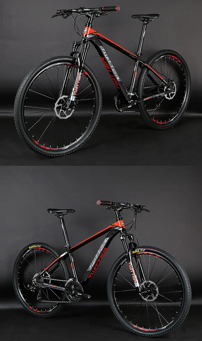 Best TWITTER 26/27.5 inch Mountain Bike 24 Speed Aluminum Alloy MTB Bicycle 19