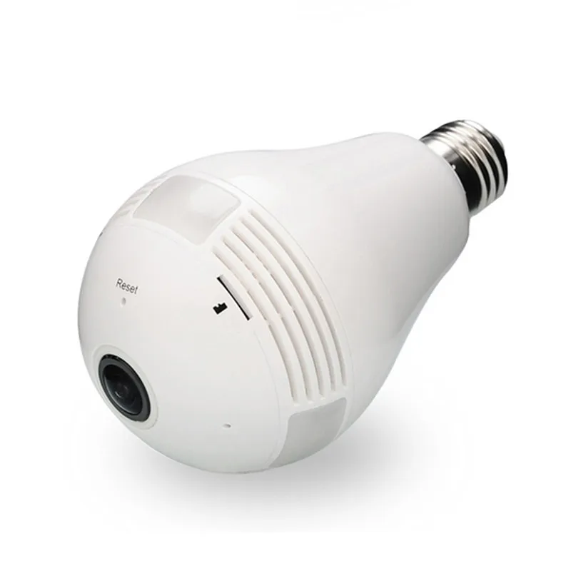 360 градусов панорамная 3D камера секретная мини лампа универсальный адаптер WiFi 960P HD Беспроводная Изысканная практичная сильная функция - Цветной: Белый