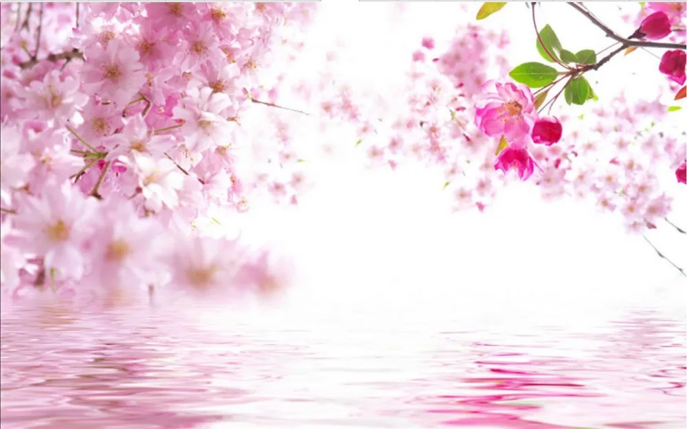 3d murals wallpaper  Fashion simple pink  flower 3d 