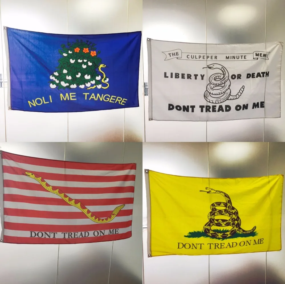 

Stoter Four Designs High Quality 3x5 Feet Gadsden DONT TREAD ON ME Snake flag Activity/parade/Festival/Home Dec Banner