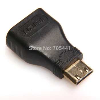 

500pcs/lot free shipping Mini HDMI male to HDMI female Converter for HDTV Camera MP4 MP5 Tablet