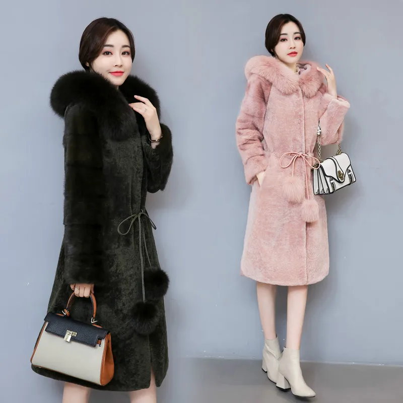 manteau femme cachemire avec col fourrure